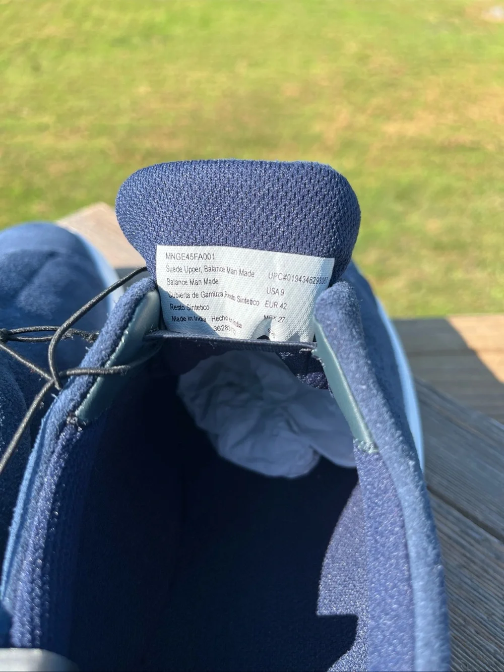 George Men’s Navy Blue Suede-look Slip-on Sneakers Size 9